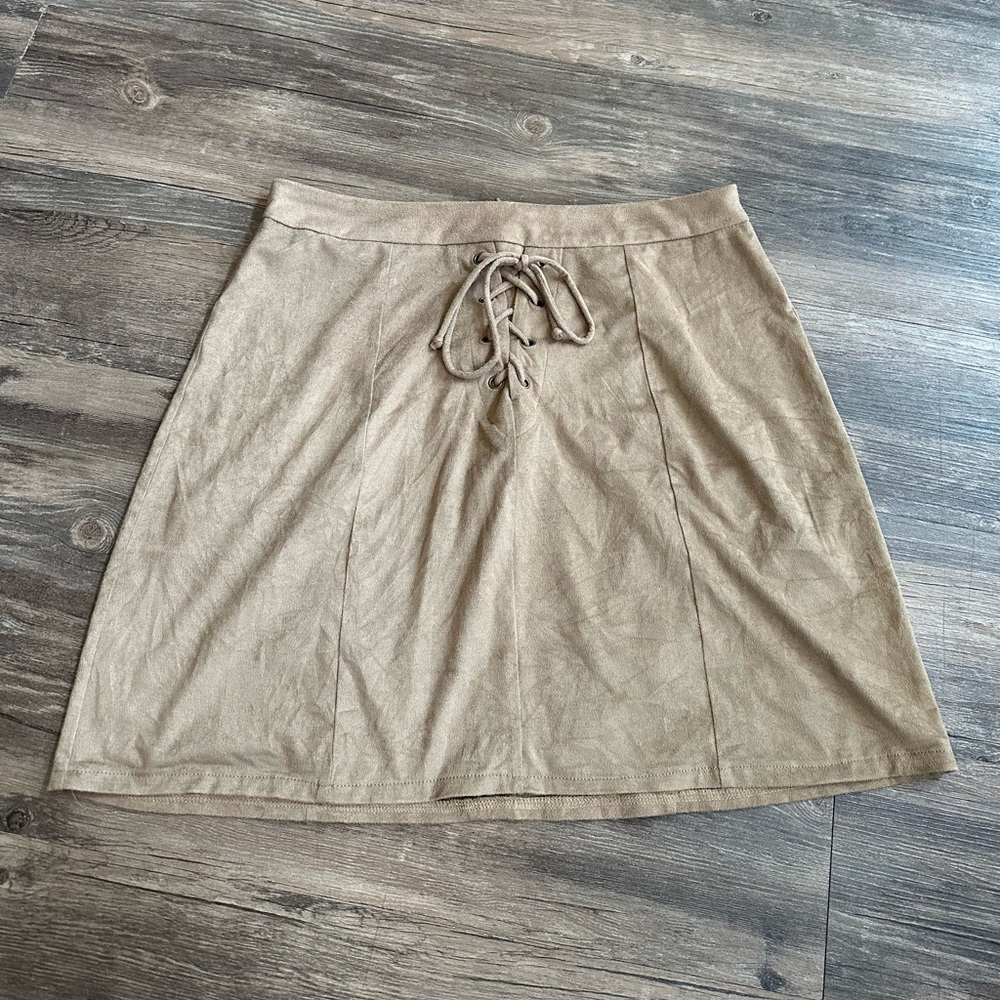 Tan Suede Skirt
